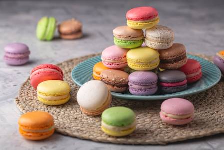 Colorful French Macarons